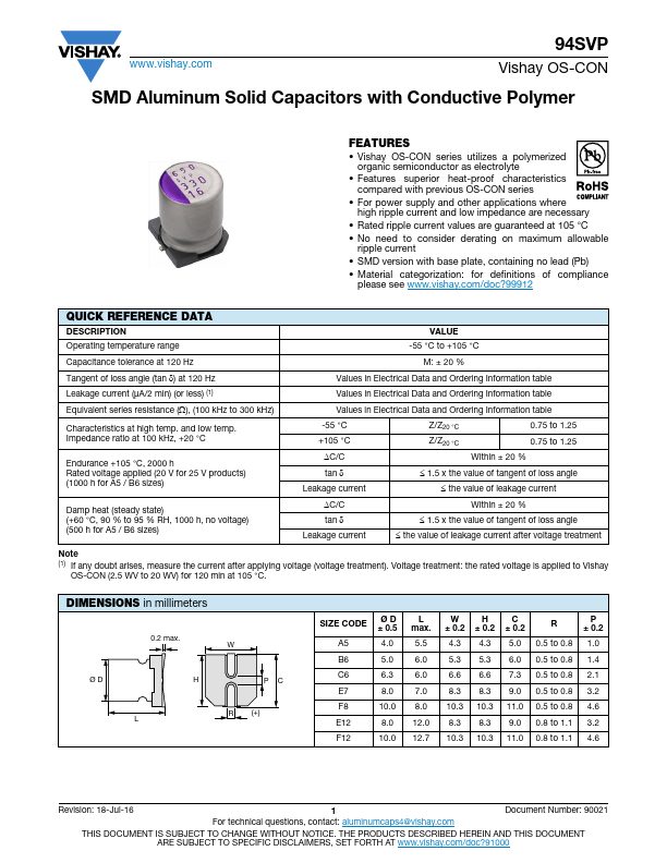 94SVP226X0020C6