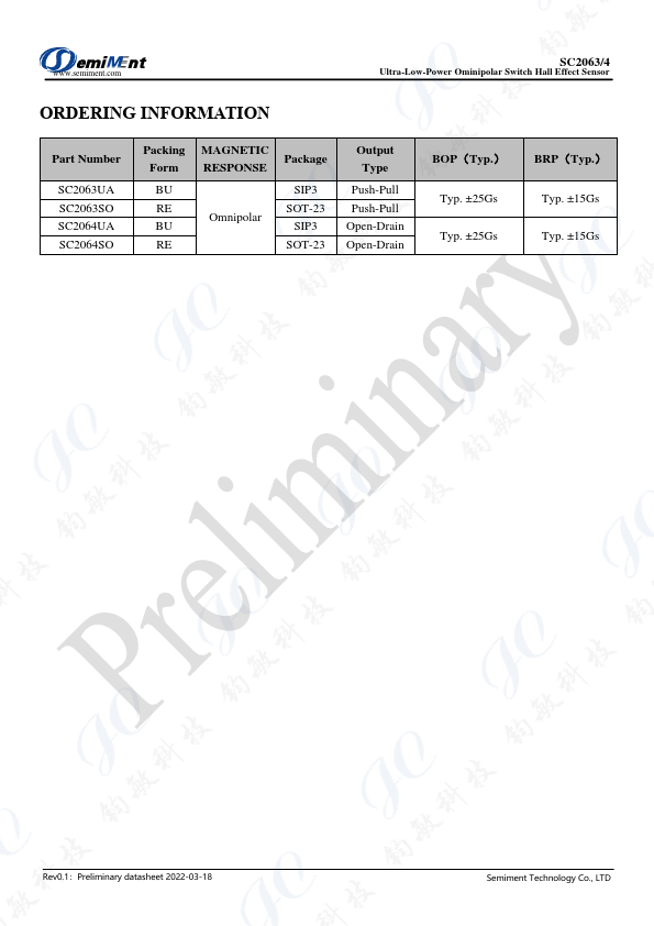 SC2063 Datasheet Preview