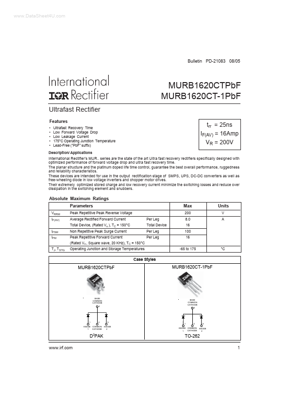 MURB1620CT-1PBF