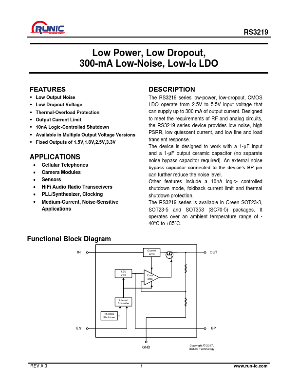 RS3219 Datasheet Preview
