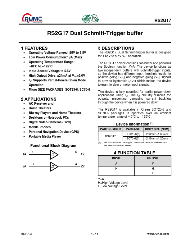 RS2G17 Datasheet Preview