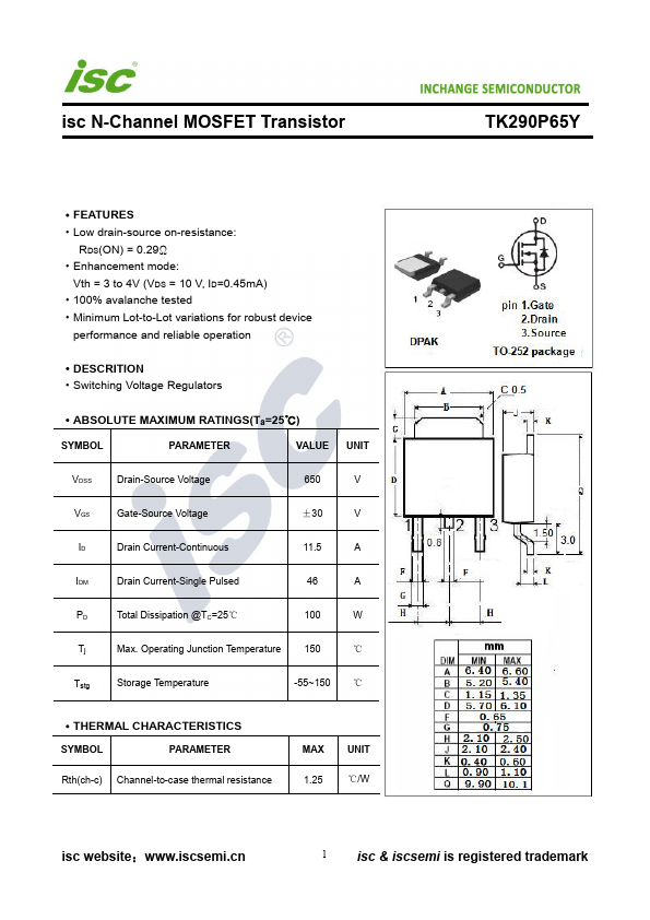 TK290P65Y