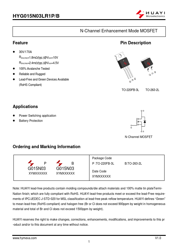 HYG015N03LR1P Datasheet Preview