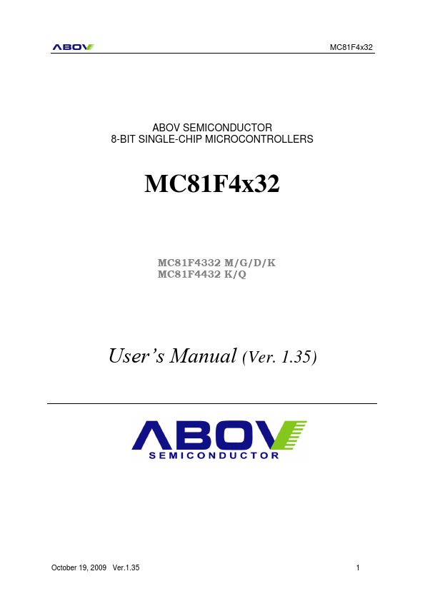 MC81F4x32