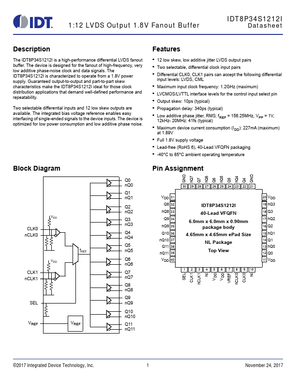 IDT8P34S1212I