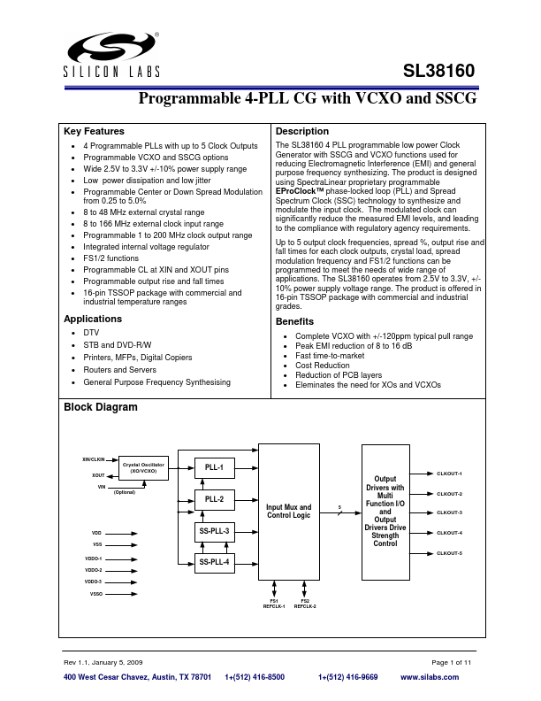 SL38160 Datasheet Preview