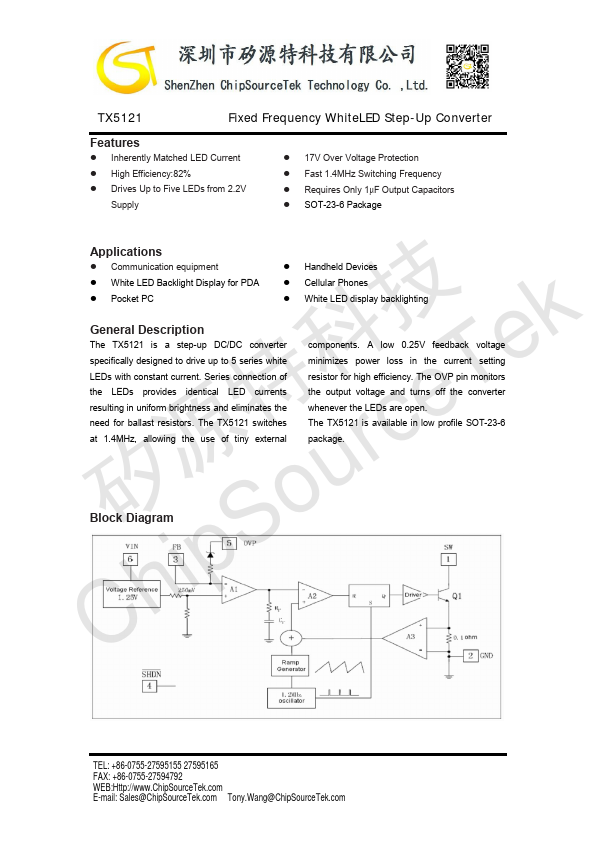 TX5121 Datasheet Preview