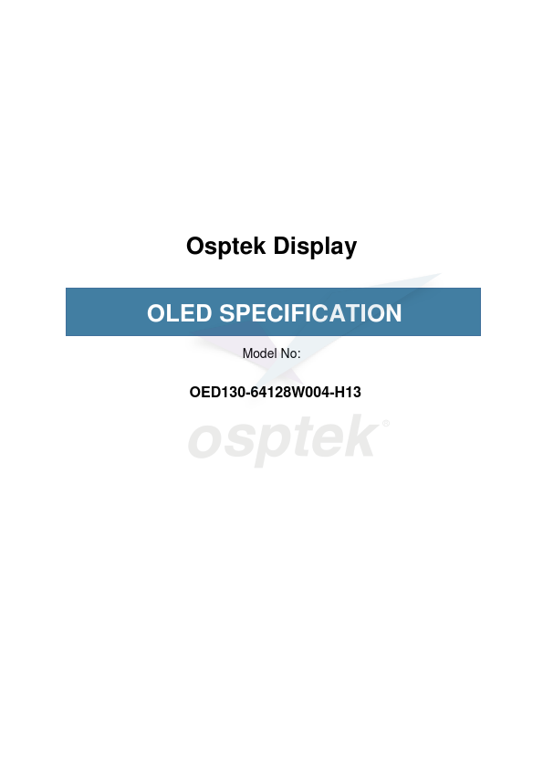 OED130-64128W004-H13 Datasheet Preview