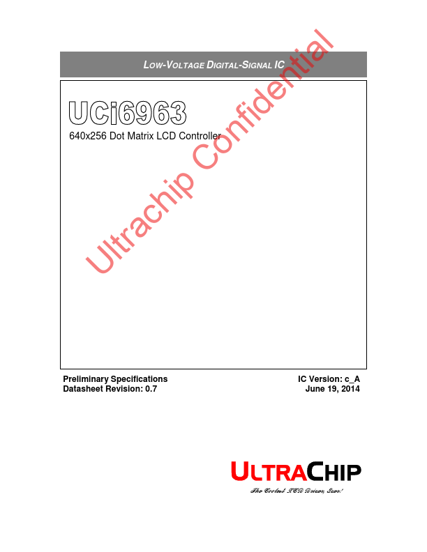 UCi6963 Datasheet Preview