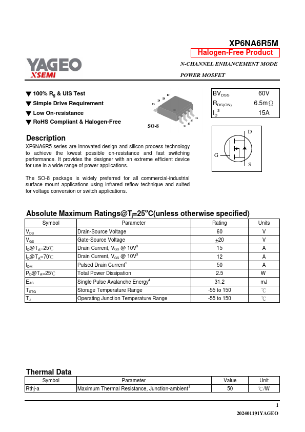 XP6NA6R5M Datasheet Preview