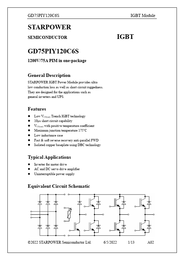 GD75PIY120C6S Datasheet Preview