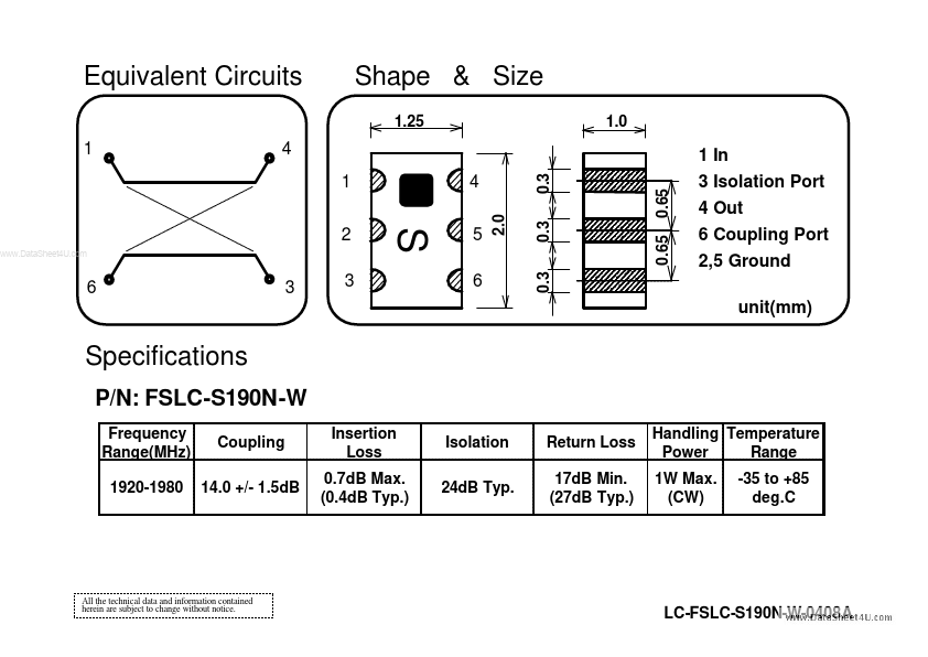 FSLC-S190N-W