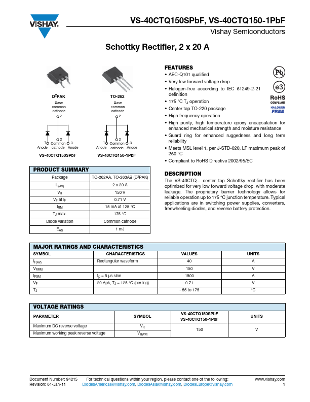 VS-40CTQ150-1PbF