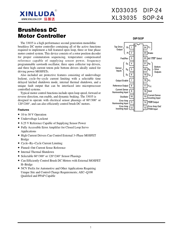 XL33035 Datasheet Preview