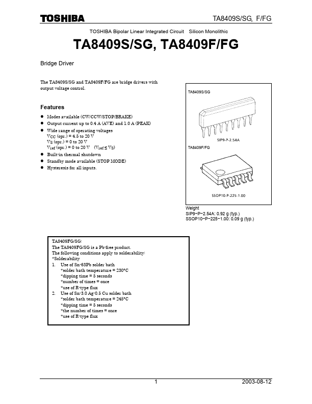 TA8409SG