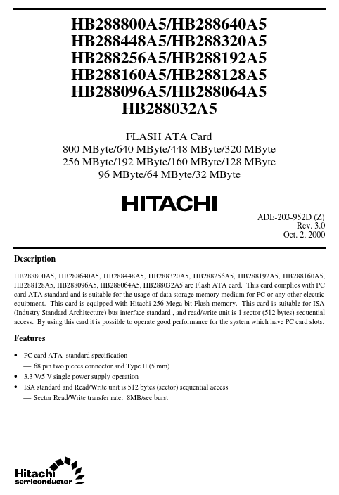 HB288096A5 Datasheet Preview