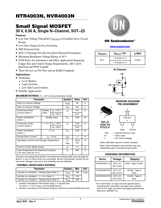 NTR4003NT3G