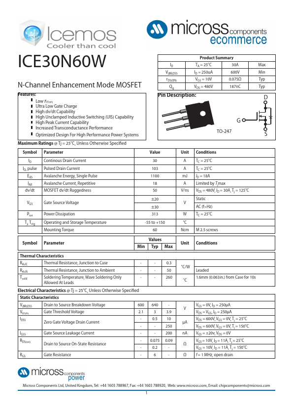 ICE30N60W