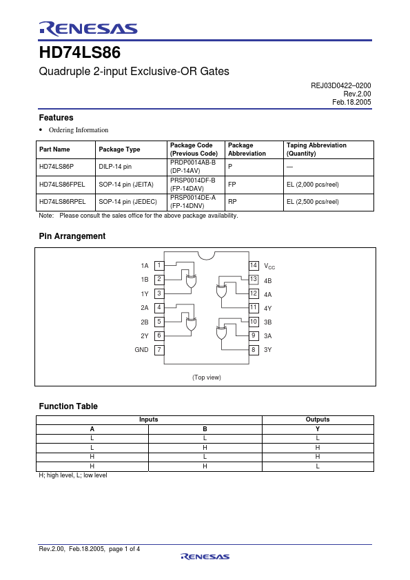 HD74LS86P