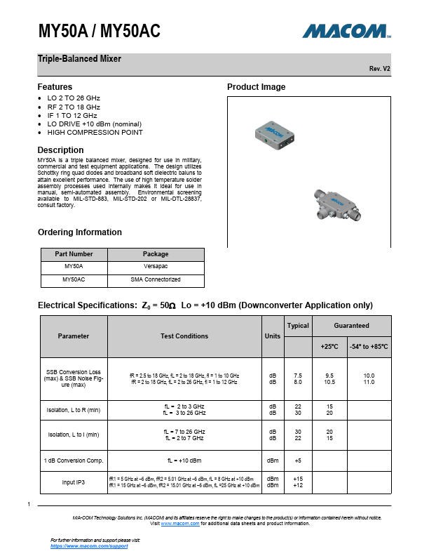 MY50A Datasheet Preview