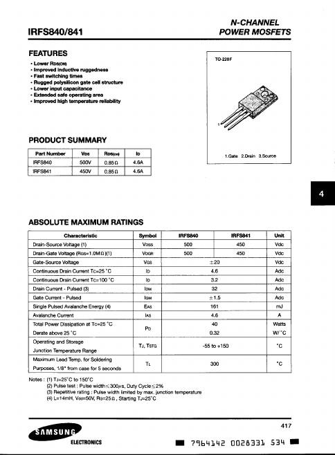 IRFS840