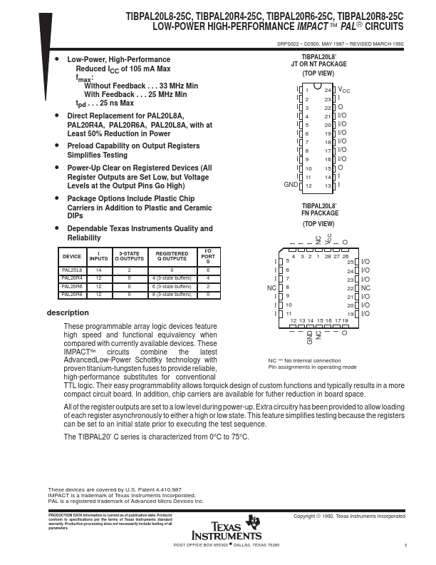 TIBPAL20R6-25C