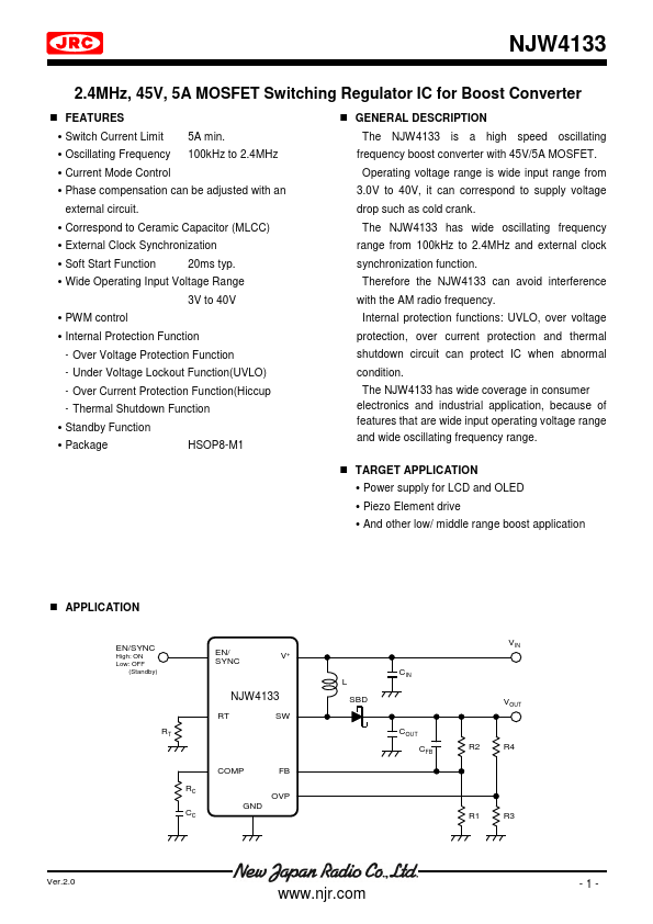 NJW4133 Datasheet Preview