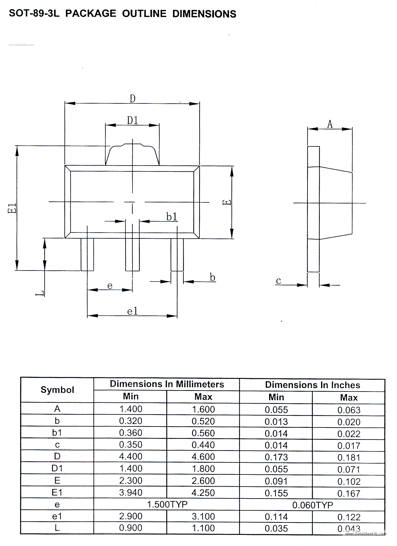 SOT-89-3L