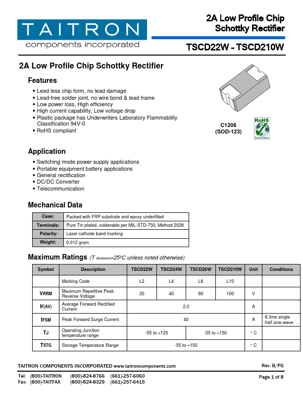 TSCD210W