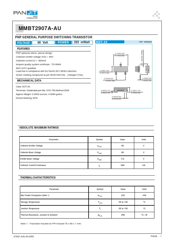 MMBT2907A-AU