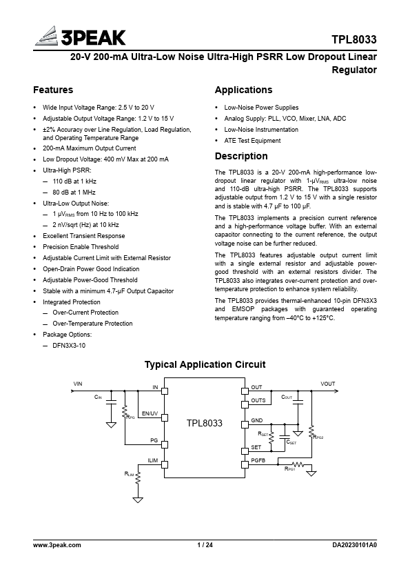 TPL8033 Datasheet Preview
