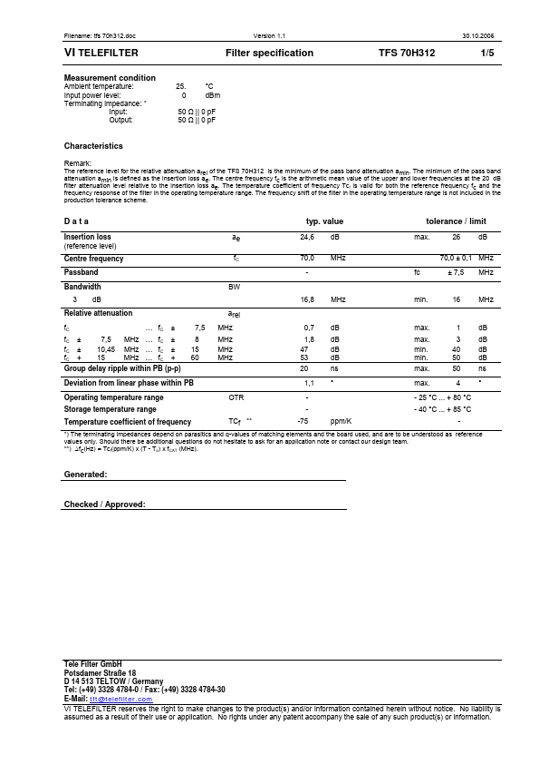 TFS70H312