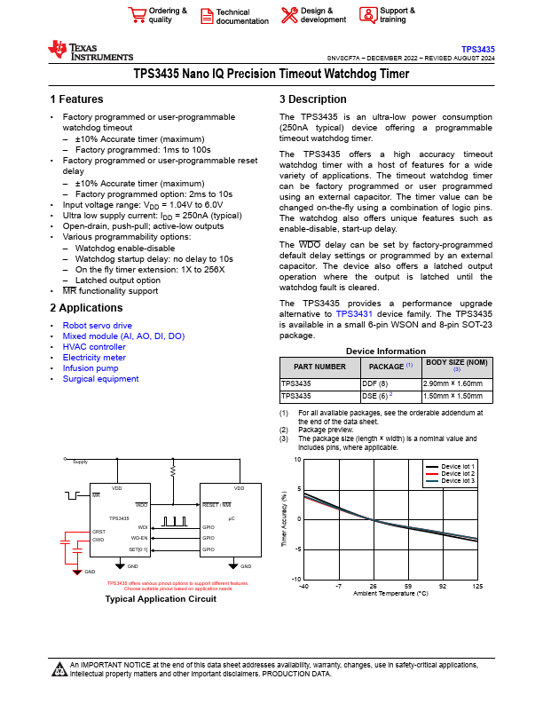 TPS3435 Datasheet Preview