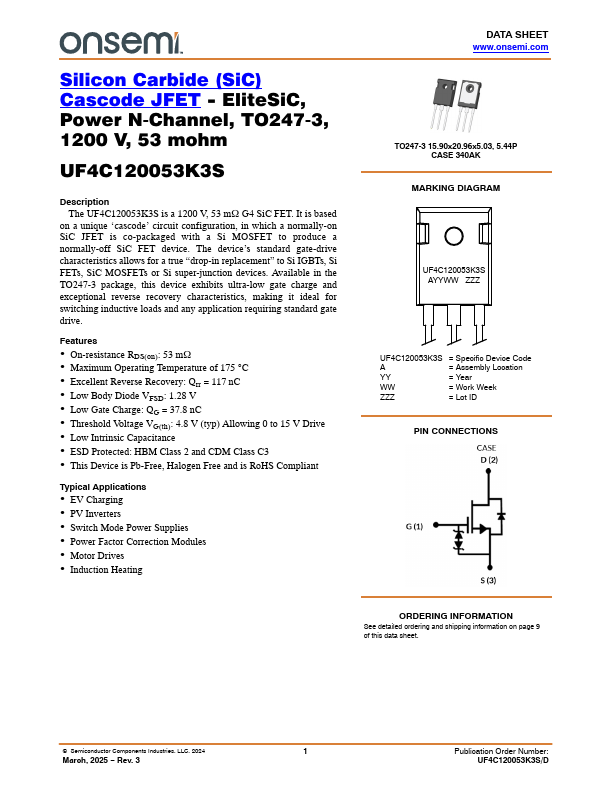 UF4C120053K3S Datasheet Preview