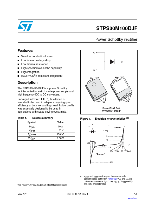 STPS30M100DJF