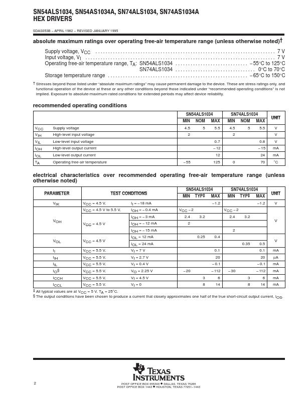 SN74ALS1034