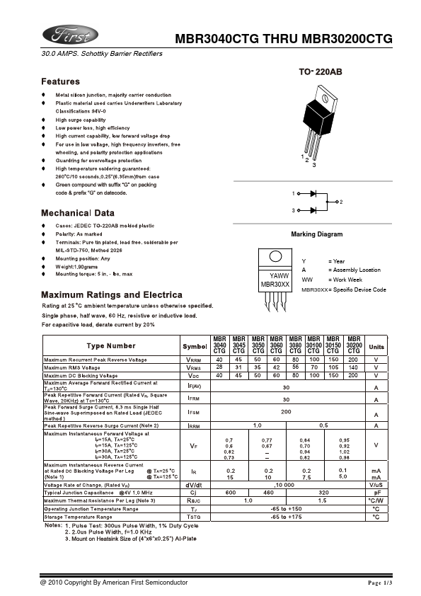 MBR30100CTG