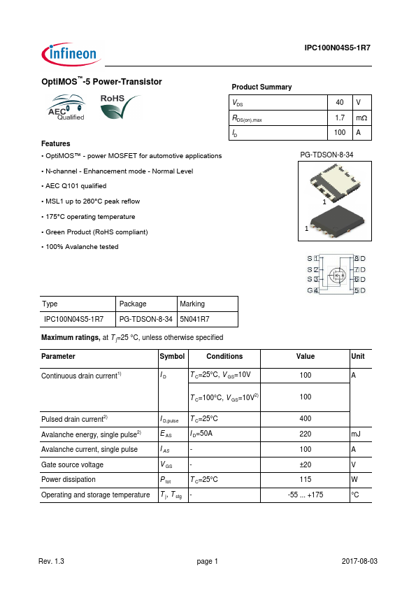 IPC100N04S5-1R7