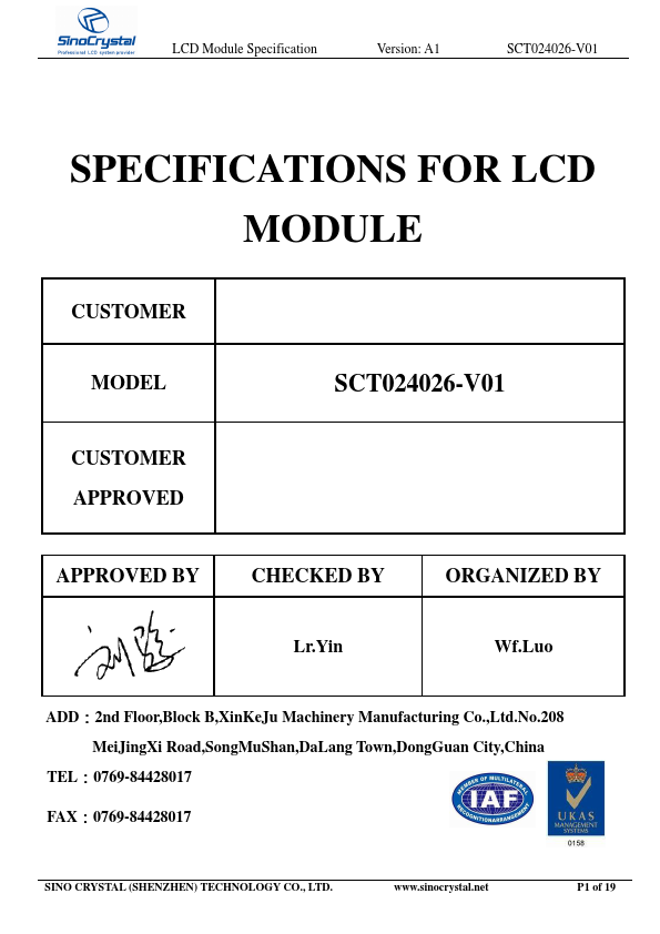 SCT024026-V01 Datasheet Preview