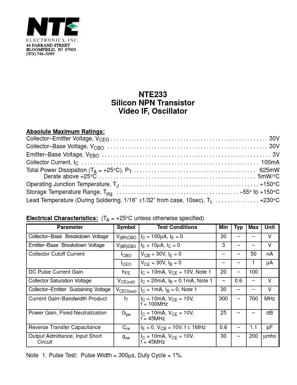 NTE233