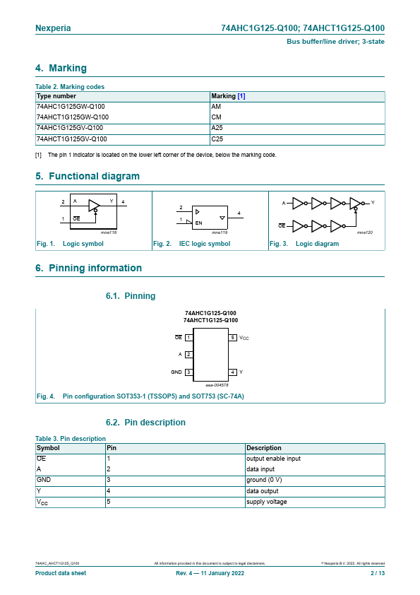 74AHC1G125-Q100