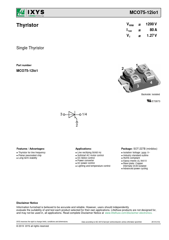 MCO75-12io1 Datasheet Preview