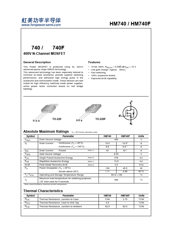 HM740F Datasheet Preview