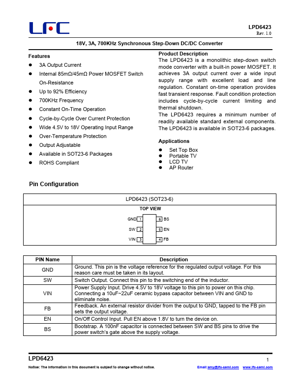LPD6423 Datasheet Preview