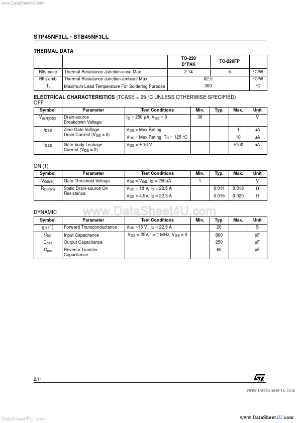 STP45NF3LLFP