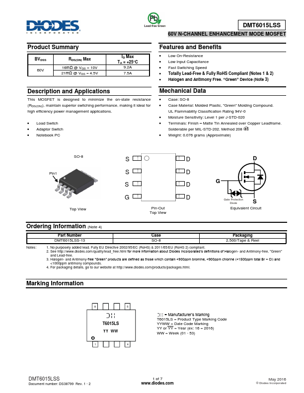 DMT6015LSS