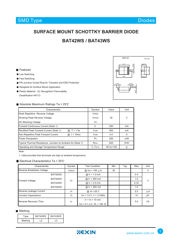 BAT43WS