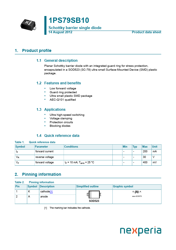 1PS79SB10 Datasheet Preview