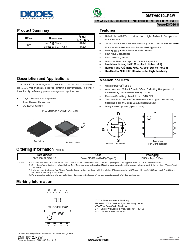 DMTH6012LPSW