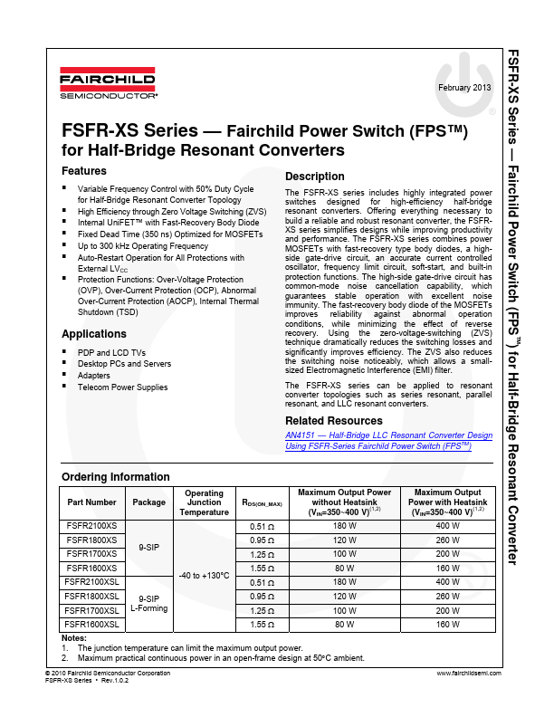 FSFR1600XSL